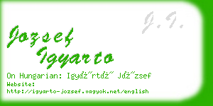 jozsef igyarto business card